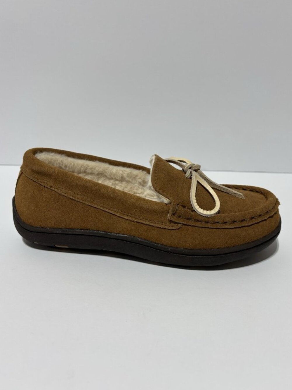 Tempur-Pedic Women’s Zada Moccasin Slippers Brown, Size 6 M